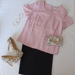 Liz Baker petite pink blouse